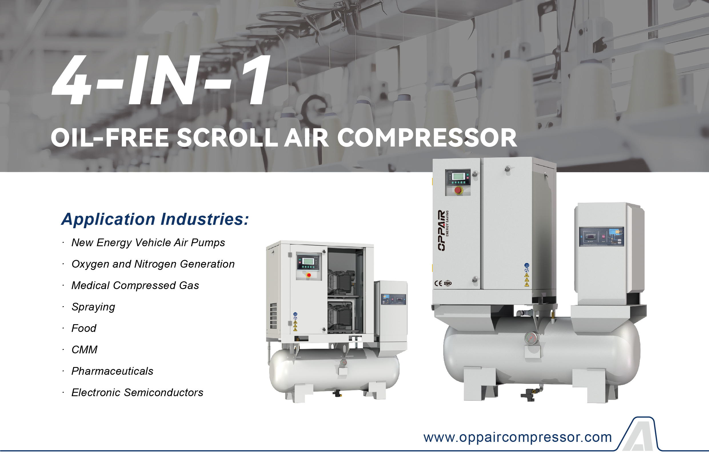 https://www.oppaircompressor.com/oil-free-scroll-air-compressor/